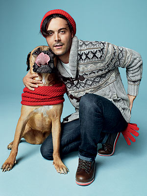 Jack Huston and Dog Orso for Gap