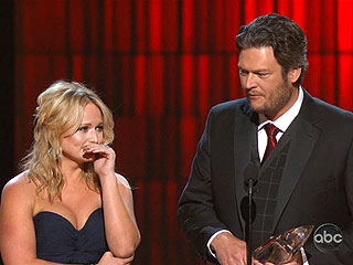 Miranda Weeps Alongside Blake After Emotional CMA Win | Blake Shelton, Miranda Lambert