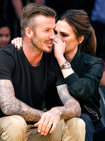 COURTSIDE PDA photo | David Beckham, Victoria Beckham