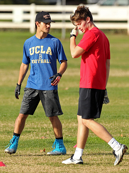 GAME DAY photo | Patrick Schwarzenegger, Taylor Lautner