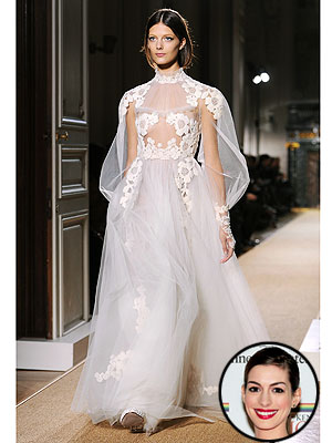 Valentino's New Collection Fit for a Wedding Anne Hathaway Wedding Dress