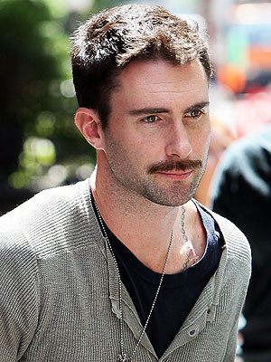 A pretty good looking guy rocking a pretty sensible &#39;stache. - adam-levine-300x400