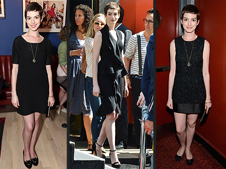 Anne Hathaway Style on Anne Hathaway Style  Black Dresses     Style News   Stylewatch