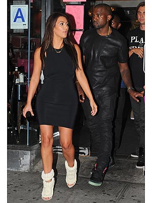  Kardashian Thongs on Kim Kardashian  Kanye West Shoes     Style News   Stylewatch   People