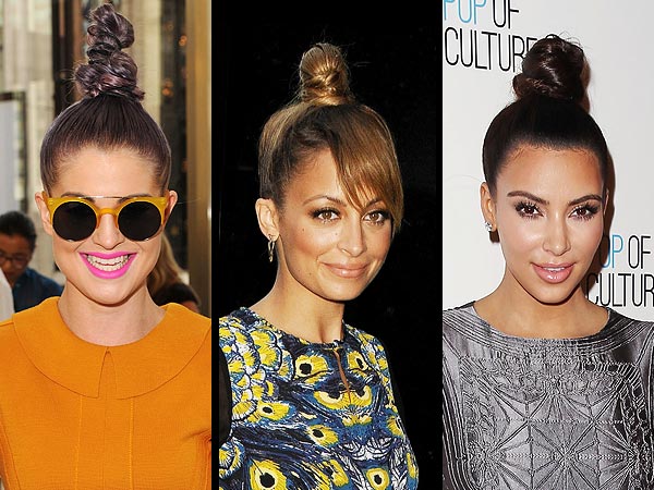 kelly osbourne 2 600x450 Would You Try a Twisty Top Knot?