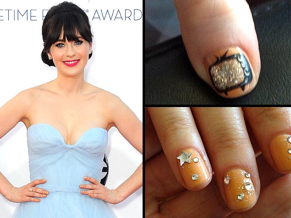 Zooey Deschanel Emmys Nails