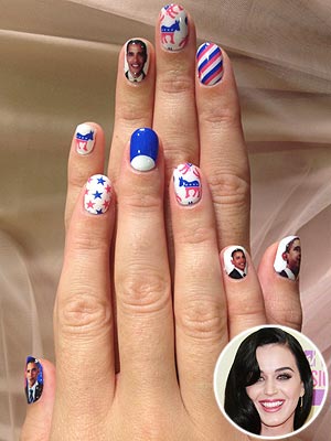 Katy Perry Obama Manicure