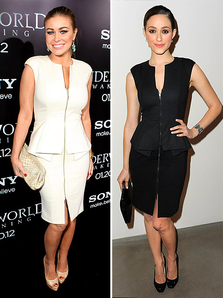 CARMEN VS. EMMY photo | Carmen Electra, Emmy Rossum