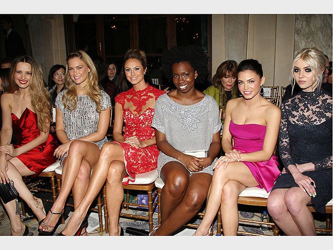 MARCHESA FRONT ROW photo | Adepero Oduye, Bar Refaeli, Jenna Dewan, Petra Nemcova, Stacy Keibler, Taylor Momsen