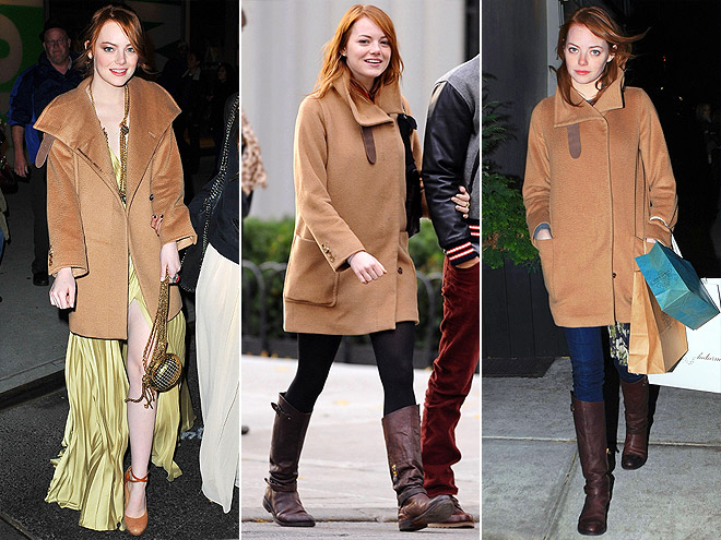 MAX MARA COAT photo | Emma Stone