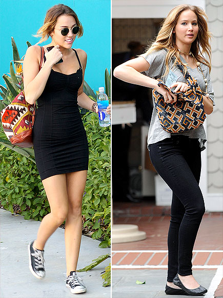 BOLDLY PATTERNED SLOUCHY BAGS photo | Jennifer Lawrence, Miley Cyrus