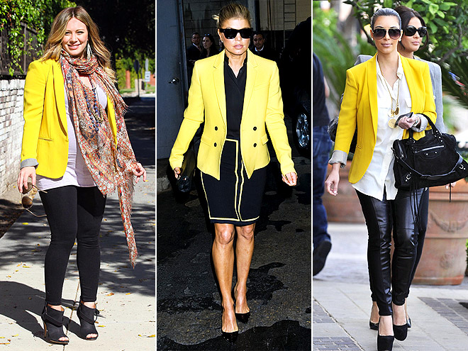 YELLOW BLAZERS photo | Fergie, Hilary Duff, Kim Kardashian