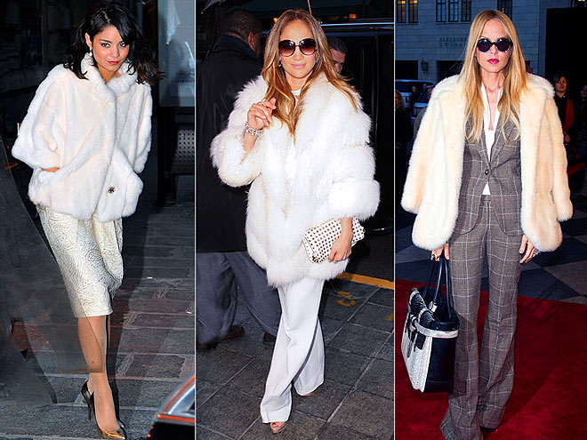 WHITE FURRY COATS photo | Jennifer Lopez, Rachel Zoe, Vanessa Hudgens