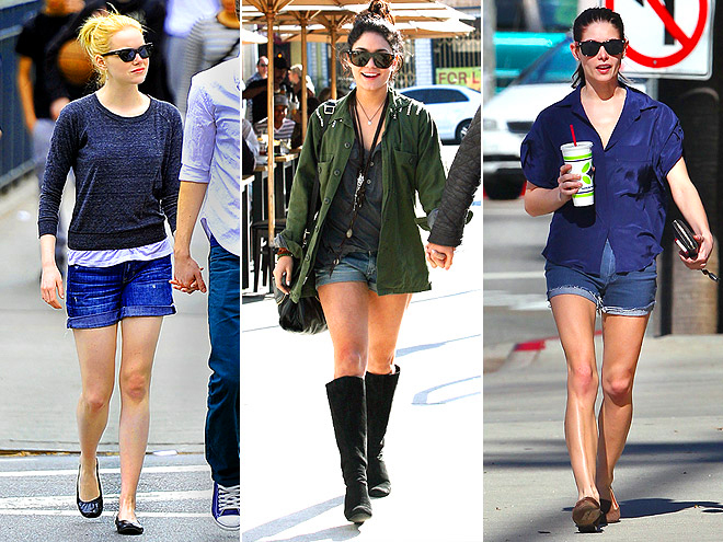 CUFFED DENIM SHORTS photo | Ashley Greene, Emma Stone, Vanessa Hudgens
