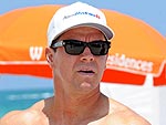Mark Wahlberg Gets Pinched at the Beach
