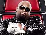 The Voice judge talks about his meowing sidekick, Purrfect, and his remake of a classic jingle
