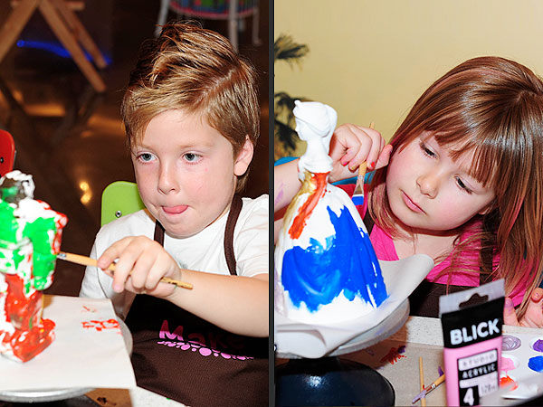 Tori Spelling Gets Crafty with Her Kids at Make Meaning ...