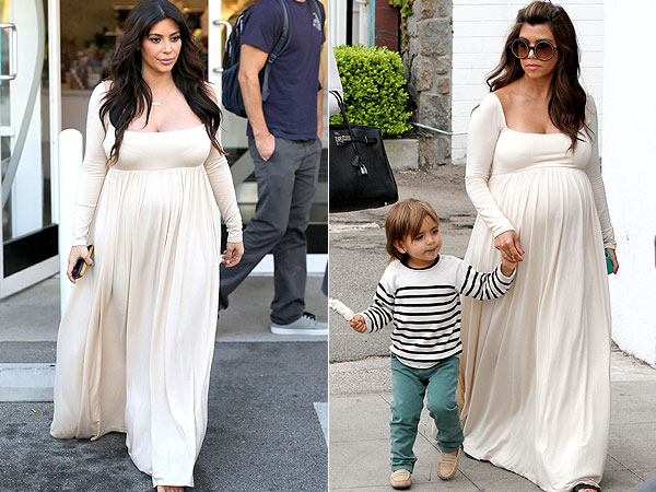 Kim Kardashian Kourtney Rachel Pally Cream Dress