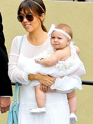 Kourtney Kardashian Penelope Disick Mischka Aoki Dress