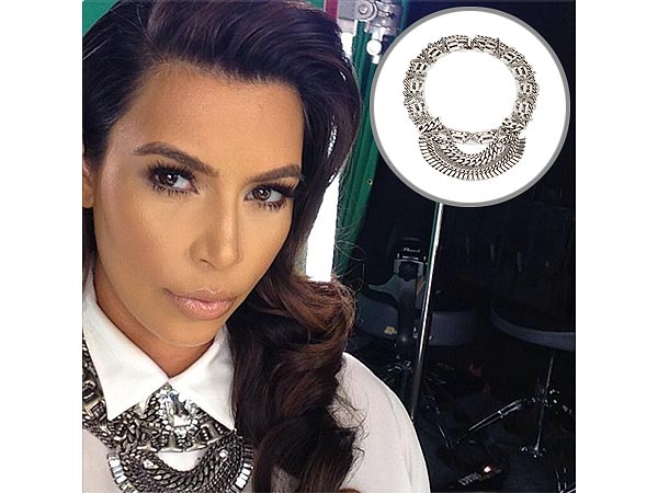 Kim Kardashian Instagram Dannijo Germaine and Morgan Necklaces