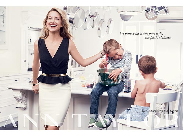 Kate Hudson Ann Taylor Ads Nephews Oliver Hudson