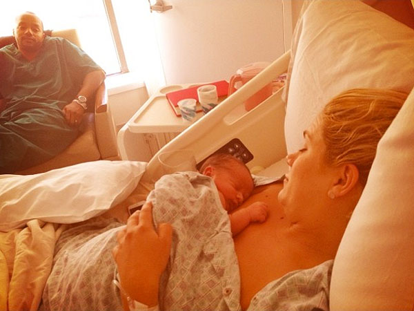 Donald Faison CaCee Cobb Rocco First Photo