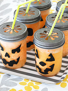 Homes.com Pumpkin Drink Jars