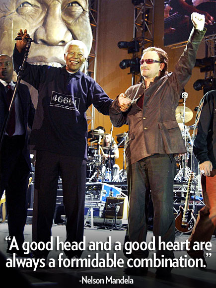  photo | Bono, Nelson Mandela