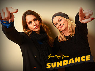 Sundance Photo Booth Fun | Amy Poehler, Jessica Alba