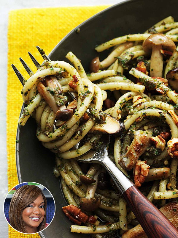 Food Network's Sunny Anderson Easy Dinner Recipe: Pesto Collard Pasta