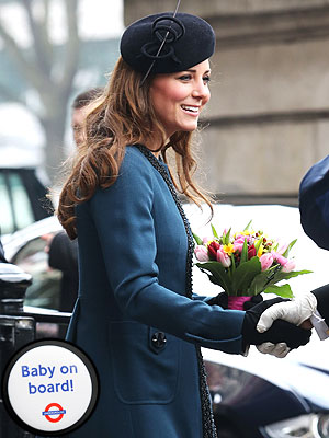 Kate's Latest Accessory: 'Baby on Board!' Button