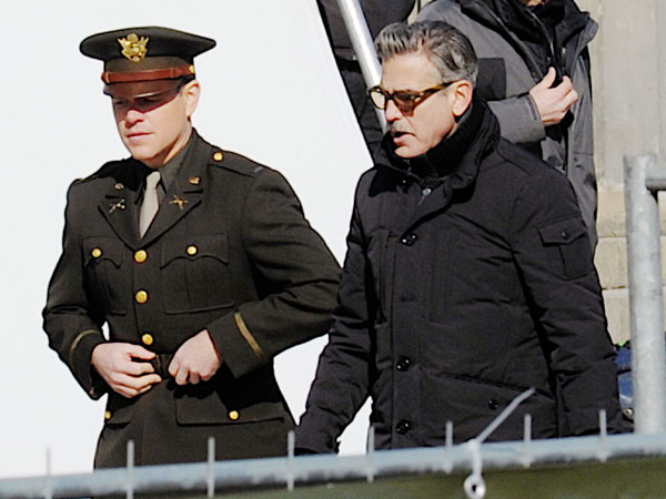 Matt Damon & George Clooney Look Sharp on Berlin Film Set| Berlin, Movie News, George Clooney, Matt Damon