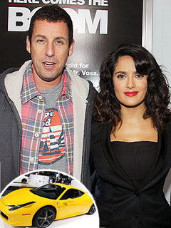 Why Is Adam Sandler Promising Salma Hayek a Ferrari? | Adam Sandler, Salma Hayek