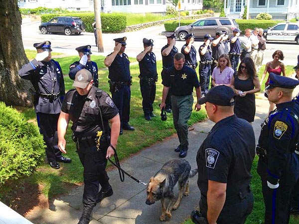 Plymouth Police Pay Respects to Canine Colleague as He's Laid to Rest| Hero Pets, Real People Stories