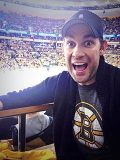 John Krasinski Cheers Boston Bruins to Finals Sweep | John Krasinski