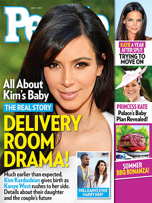 Kim Kardashian's Dramatic Delivery: PEOPLE Magazine Cover