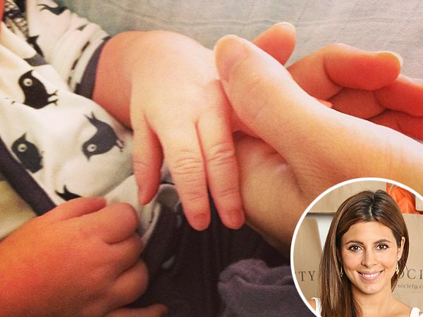 Jamie Lynn Sigler Holds Hands with Baby Beau