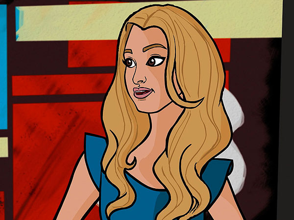 Whitney Port as a Cartoon in Gallery Mallory