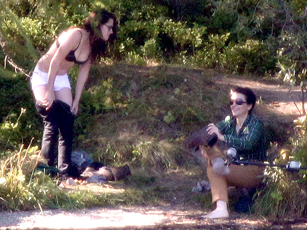 Kristen Stewart and Juliette Binoche Take the Plunge, Get Cozy on Set of Sils Maria| Juliette Binoche, Kristen Stewart