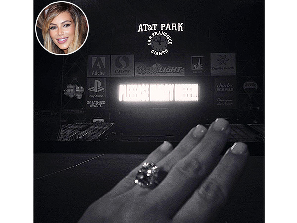 Pictures of kim kardashian's engagement ring from kanye