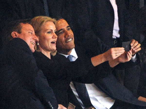 President Obama Poses for World Leaders Selfie at Mandela Memorial