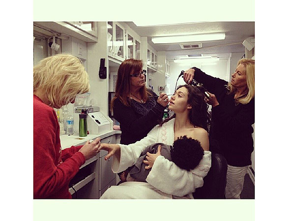 Emmy Rossum Mocks Gisele Bündchen's Multitasking Mommy Pic