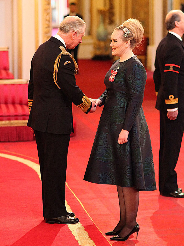Adele Receives MBE Medal from Prince Charles : People.com