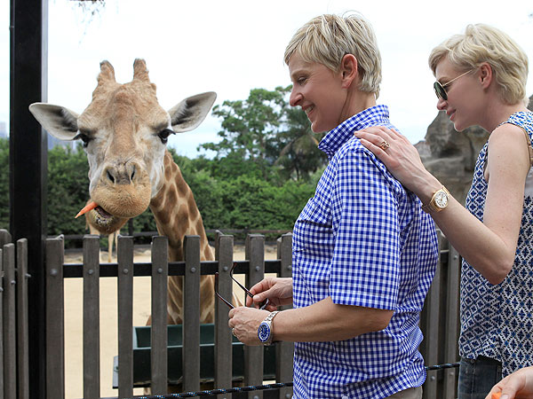 Ellen DeGeneres & Portia de Rossi Mingle with Aussie Animals| Exotic Animals & Pets, Zoo Animals, Ellen DeGeneres, Portia de Rossi