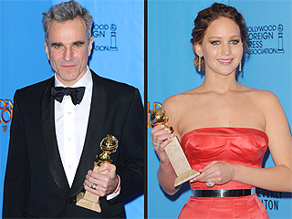 The 2013 Golden Globe Winners | Daniel Day-Lewis, Jennifer Lawrence