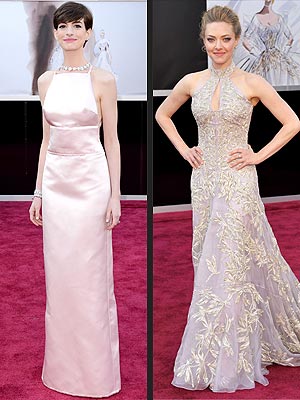 Oscars 2013 Anne Hathaway Amanda Seyfried Gowns