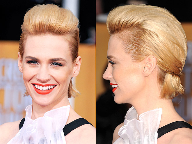 JANUARY'S GRAVITY-DEFYING COIF photo | January Jones