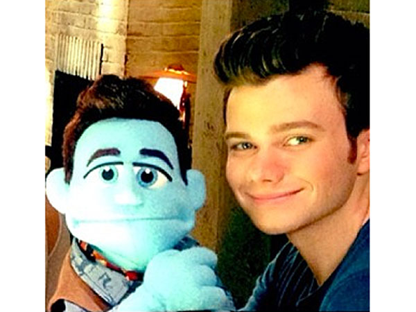 See Lea Michele and the Glee Cast Pose with Their Adorable Puppet Doppelgängers| Muppets, Avenue Q, Glee, Adam Lambert, Chris Colfer, Lea Michele, Naya Rivera