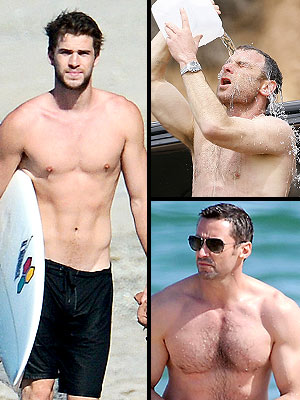 Hollywood's Sizzling Beach Bums | Liam Hemsworth