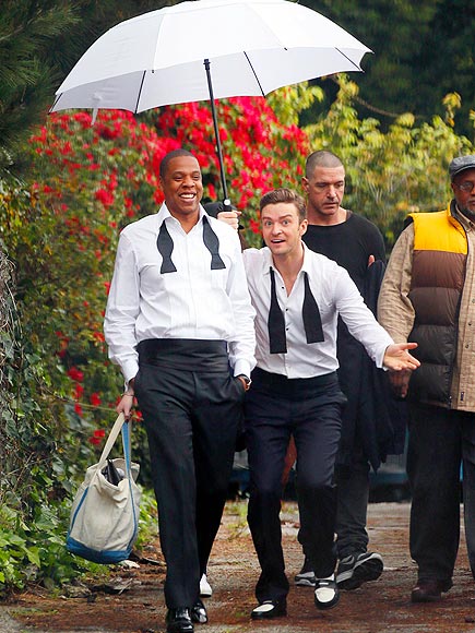 SINGING IN THE RAIN photo | Jay-Z, Justin Timberlake